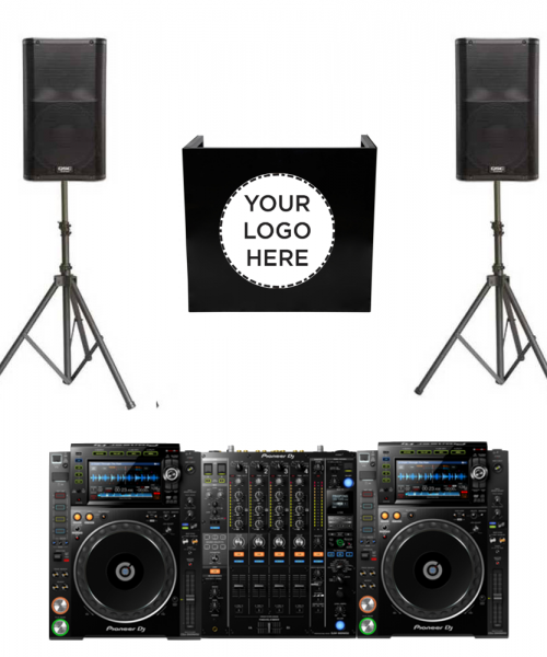 DJPEOPLES RETAIL DJ PACKAGE WITH DJ BOOTH + LOGO