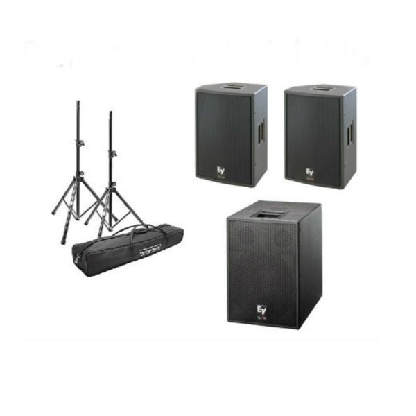 Basic Speaker System Rental Package With One Sub