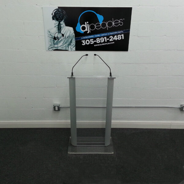 Contemporary Aluminum & Acrylic Podium Rental