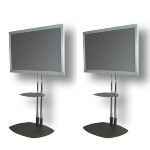 TWO TV ON DISPLAY STAND