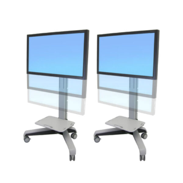 TWO TV ON ROLLING STAND