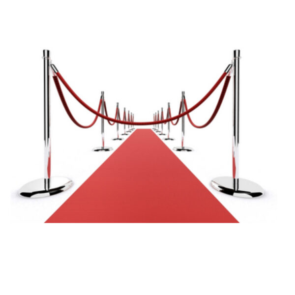 Rent Velvet Rope, Carpet and Stanchion Pole Package (25 Foot)